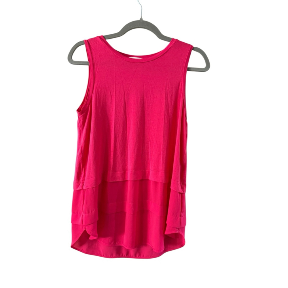 Women's Michael Kors Pink Layered Tank Top M - Picture 8 of 9